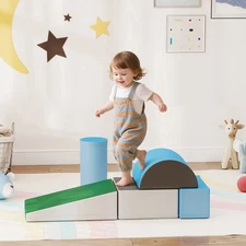5 Piece Climb and Crawl Activity Play Set Soft Secure Foam Playset