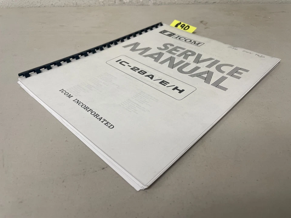 Icom IC-28A/E/H Service Manual: w/11"X22" Schematic & Protective Covers - Image 3 of 4