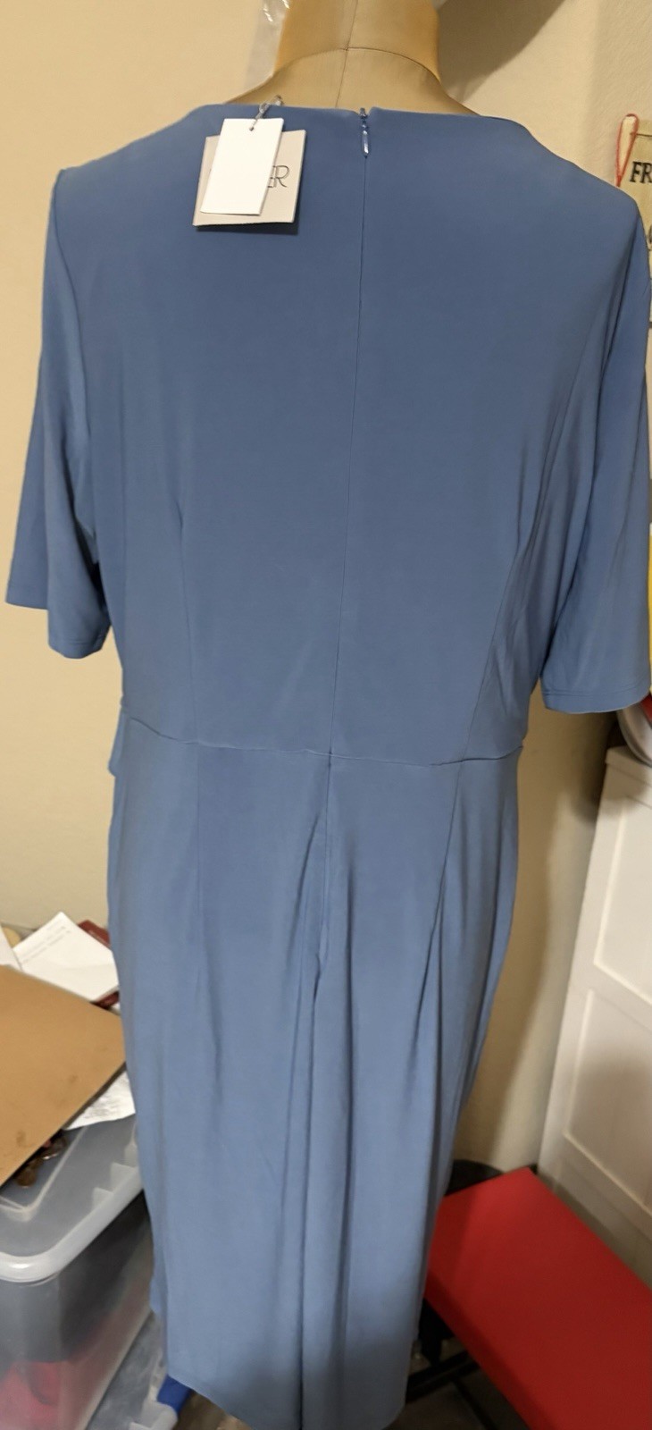 Kasper Blue Dress Sz 14 New With Tags 