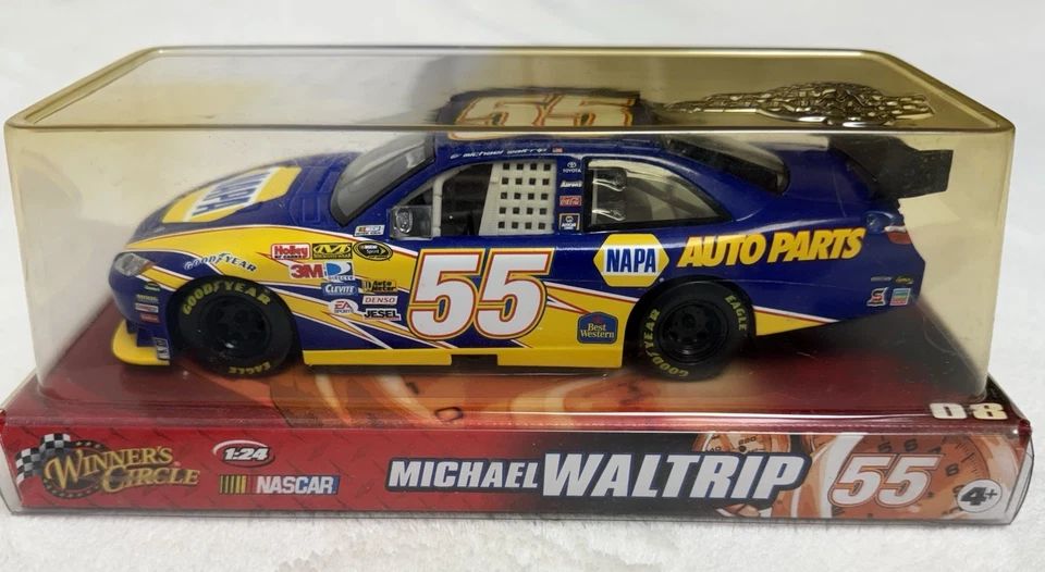 MICHAEL WALTRIP 2008 NAPA AUTO PARTS # 55 1/24 WINNERS CIRCLE DIECAST CAR NIB - Image 3 of 4
