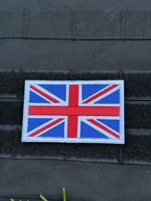 UK British Flag Patch Union Jack SAS Hook Loop Red
