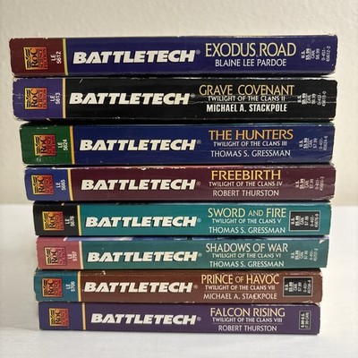 Battletech Twilight Of The Clans 1-8 Mass Market PB Books ROC Science Fiction 