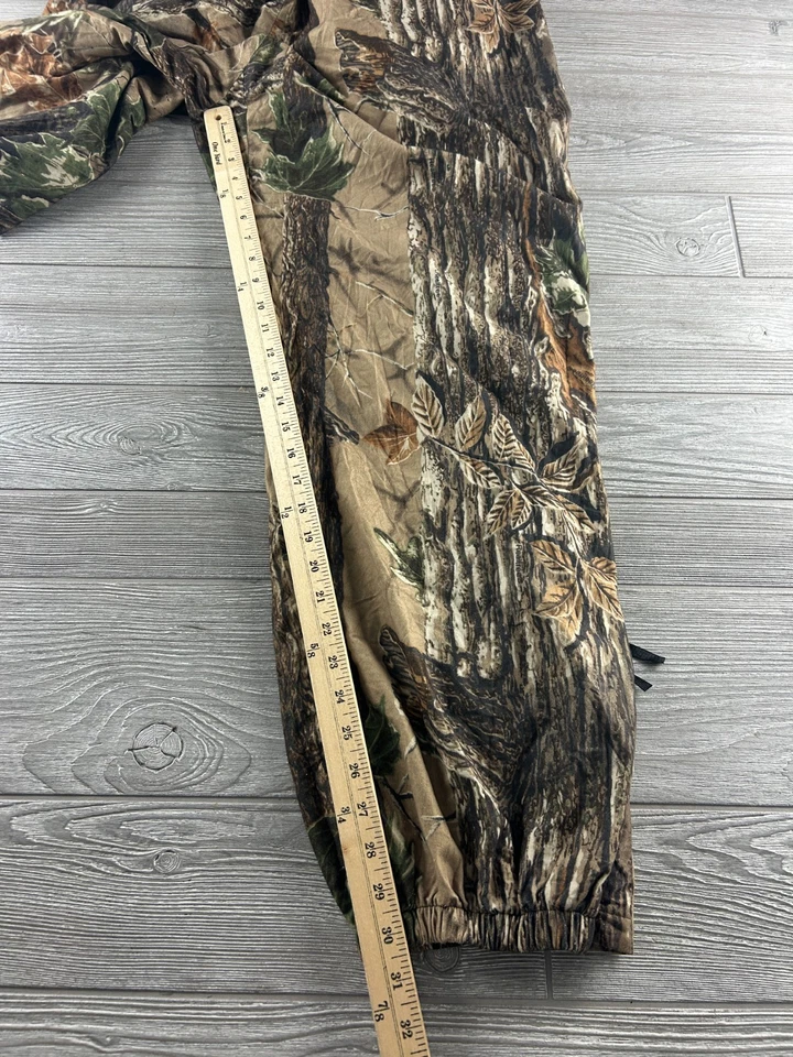 Cabelas Real Tree Outdoor Gear Men's Camo Pants Zip Mesh Lined Size XL Wind - Image 4 of 4