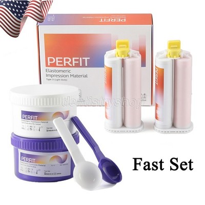 Dental VPS Elastomeric Impression Material Light/Heavy Body Fast Set for Crown