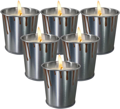 Citronella Candles 6 Pack, Outdoor Indoor Scented Candles with Pure Citronella