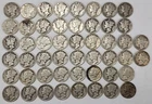 Roll of 50 Silver Mercury Dimes $5 Face Value 90% Silver Coins Mixed Dates