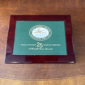 VTG Large AT&T Pebble Beach Golf National Pro-Am Wood BOX  Golf  USA Rare HTF