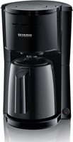 Severin Filterkaffeemaschine Thermokanne, Kaffeemaschine Schwarz, 1 L, KA 9306
