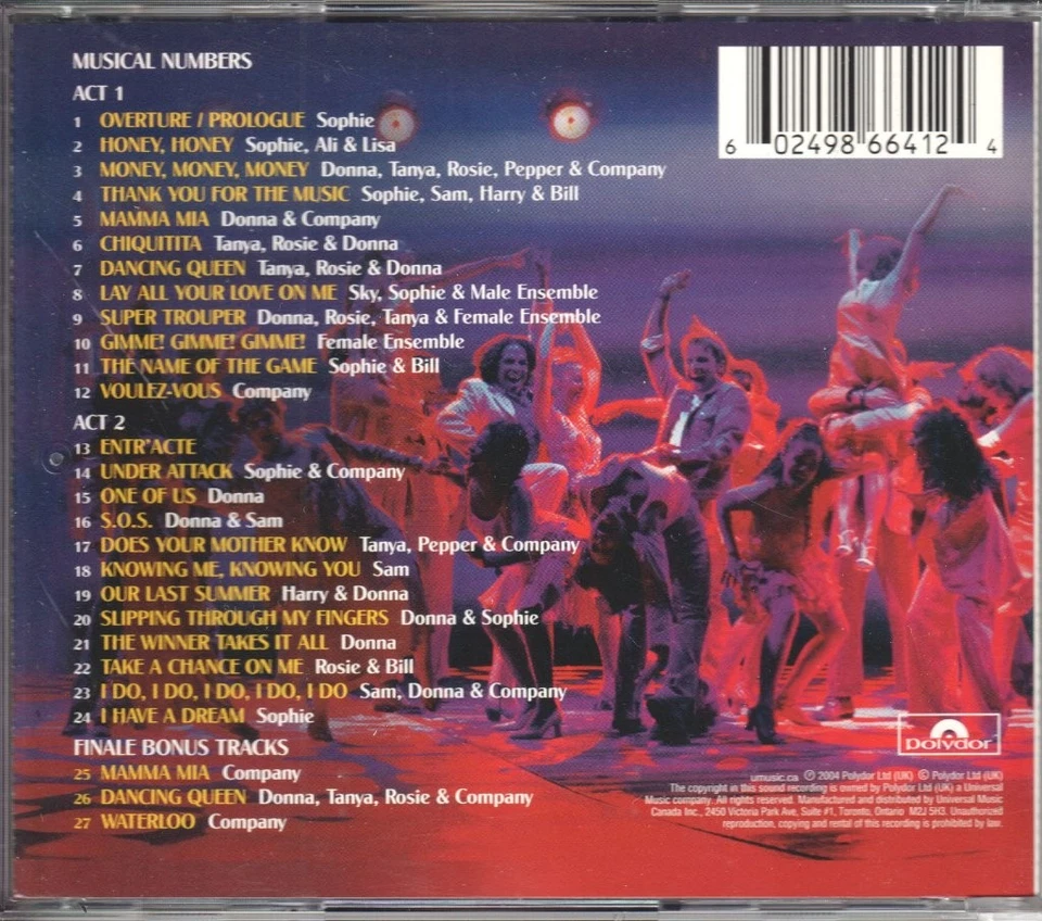 Björn Ulvaeus & Benny Andersson Mamma Mia! Special Edition Original Cast - Image 2 of 2