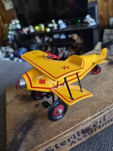 1930 Pedal Car Custom Biplane 10in. Long Excellent Working