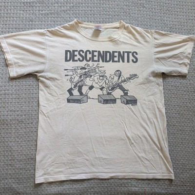 Descendents Shirt Mens Medium White Cartoon Band Graphic Punk Tee Anvil