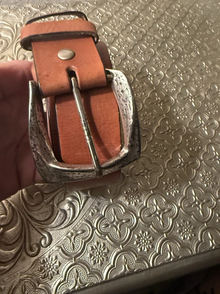 Women’s Silpada Desig Belt Genuine Italian Leather Brown Size Medium - Image 2 of 3