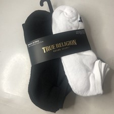 True Religion 10 Pack Half Cushion Low Cut Men's Socks Size 10-13 New 