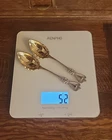 52 Grams Not Scrap Pair 2 Towle Old Colonial Sterling Silver Spoons Gold Wash