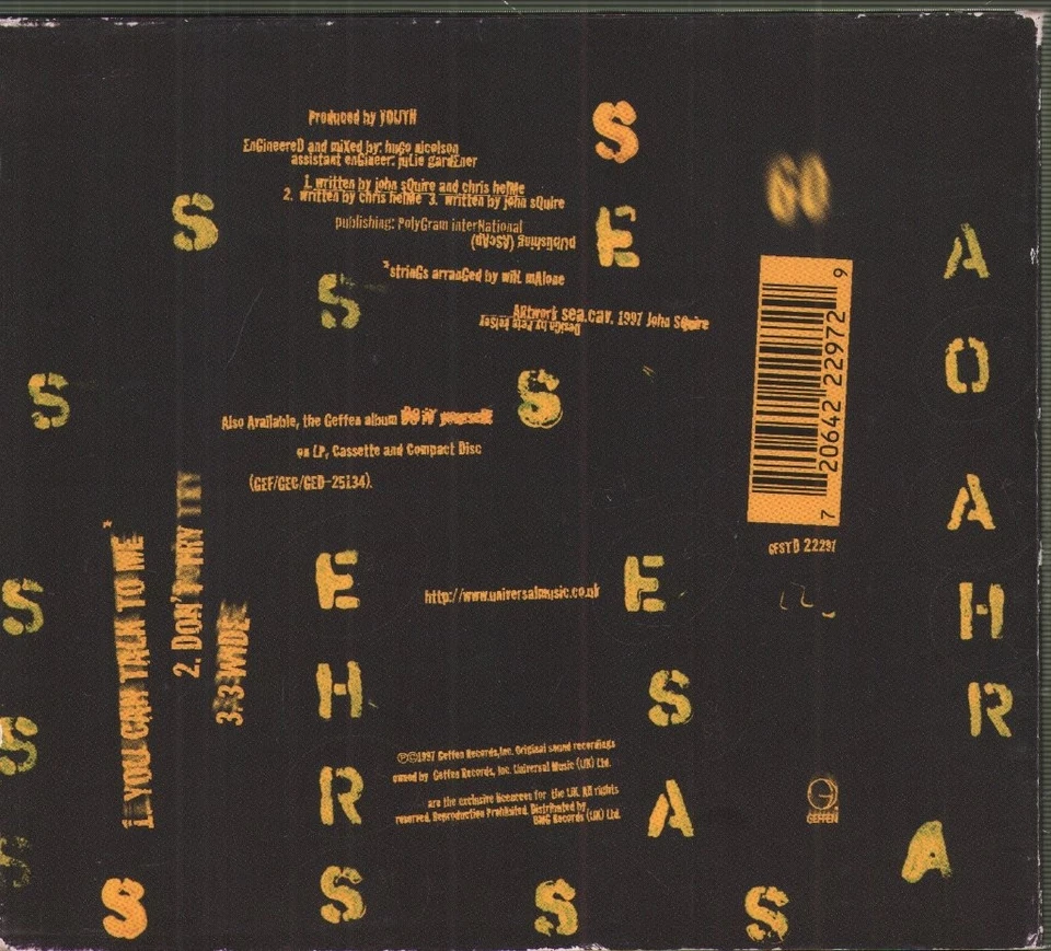Seahorses You Can Talk To Me CD UK Geffen 1997 in digipak GFSTD22297 - Image 2 of 2