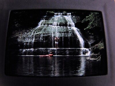 4-Vintage 1986 Kodachrome Slide Film Travel Photographs Swimming Hole Waterfalls
