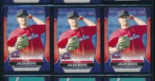 Lot (3) 2018 Choice #1 Jalen Beeks Pawtucket Red Sox PawSox (CQ12) SWSW6