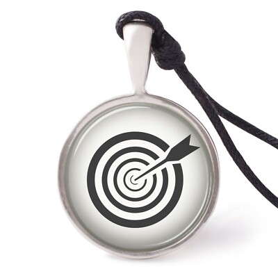 Target Arrow Necklace Pendants Pewter Silver Jewelry Jewelry JNP