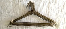 Heavy gauge Bronze color Wire Clothes / Coat Hangers 30 Lot Vintage