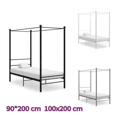 Canopy Bed Frame Metal Furniture Set Multi Colours 100x200/90x200 cm vidaXL  - Picture 1 of 31