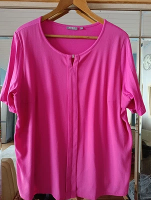 Oberteil Bluse RABE 48 XXL Stoffe PINK elegant Viskose stretch wie neu T10 - Bild 1 von 4