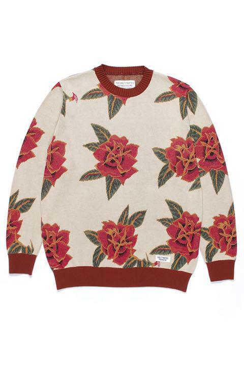 WACKOMARIA FLOWER JACQUARD SWEATER 完売