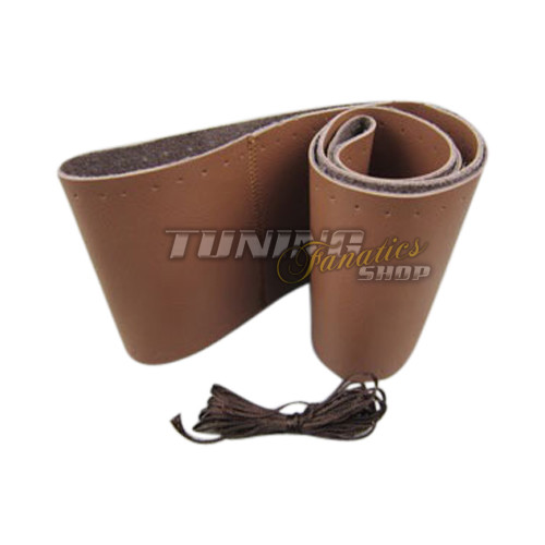 Premium Cuero Genuino Volante Funda Cubierta de 37-39cm para Atar Braun - Imagen 1 de 1