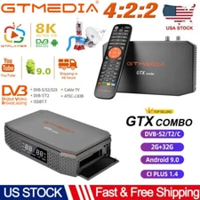 8K FTA DVB-S2/T2/ATSC-T/C Satellite Receiver Home Android Smart TV Box 4:2:2 CI+