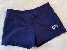GK Elite SHORTS Leotard BLUE Gymnastics BAR Mini GYM Cheer SIZE: CL child large