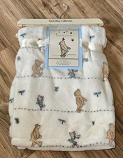 Disney Vintage Winnie the Pooh Plush Baby Blanket Piglet Neutral Stroller Throw