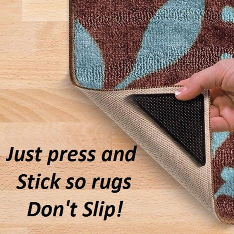 RUG CARPET MAT GRIPPERS RUGGIES NON SLIP SKID REUSABLE WASHABLE GRIPS