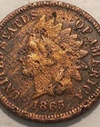 1865 Indian Head Cent Penny 1C - Grade F/VF - #12814 - rough