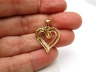 10K Yellow Gold 10 Diamonds Heart Pendant Necklace 18" [N75] — photo 5