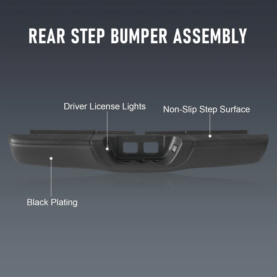 Conjunto completo de para-choque traseiro revestido a pó para Toyota Tundra 2000-2006 - Imagem 2 de 4