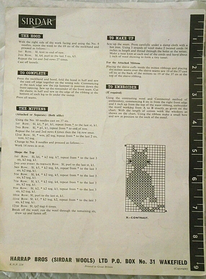 Baby zip pram suit knit patterns , Sidar Sunshine 224 Edinburgh original vintage - Image 2 of 4