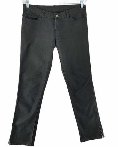 Super Skinny Zip Hem Black Grease Jeans 