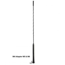 Alu Auto Design schwarz 16V Antenne Kurzstabantenne Dachantenne 40cm universal
