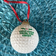 "Season's Golfing" Golf Ball Ornament