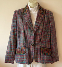 Vintage Canvasbacks Jacket Blazer Artsy Fun Silk Blend Womens 8 6P
