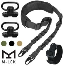 Tactical 2 Point Sling Strap Shoulder Padded /2Pcs M-LOK QD Swivel Mount /D Ring