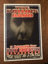 2001 ROLLINS BAND ROKY ERICKSON LA ZONA ROSA AUSTIN BENEFIT POSTER LTD ED 47/100