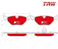 Bremsbelagsatz, Scheibenbremse Dtec Cotec Trw GDB1344DTE