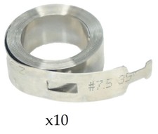 10 Universal 1/2" x 35" Coil Window Spring 7.5 lbs Hook-In Style Stainless Steel