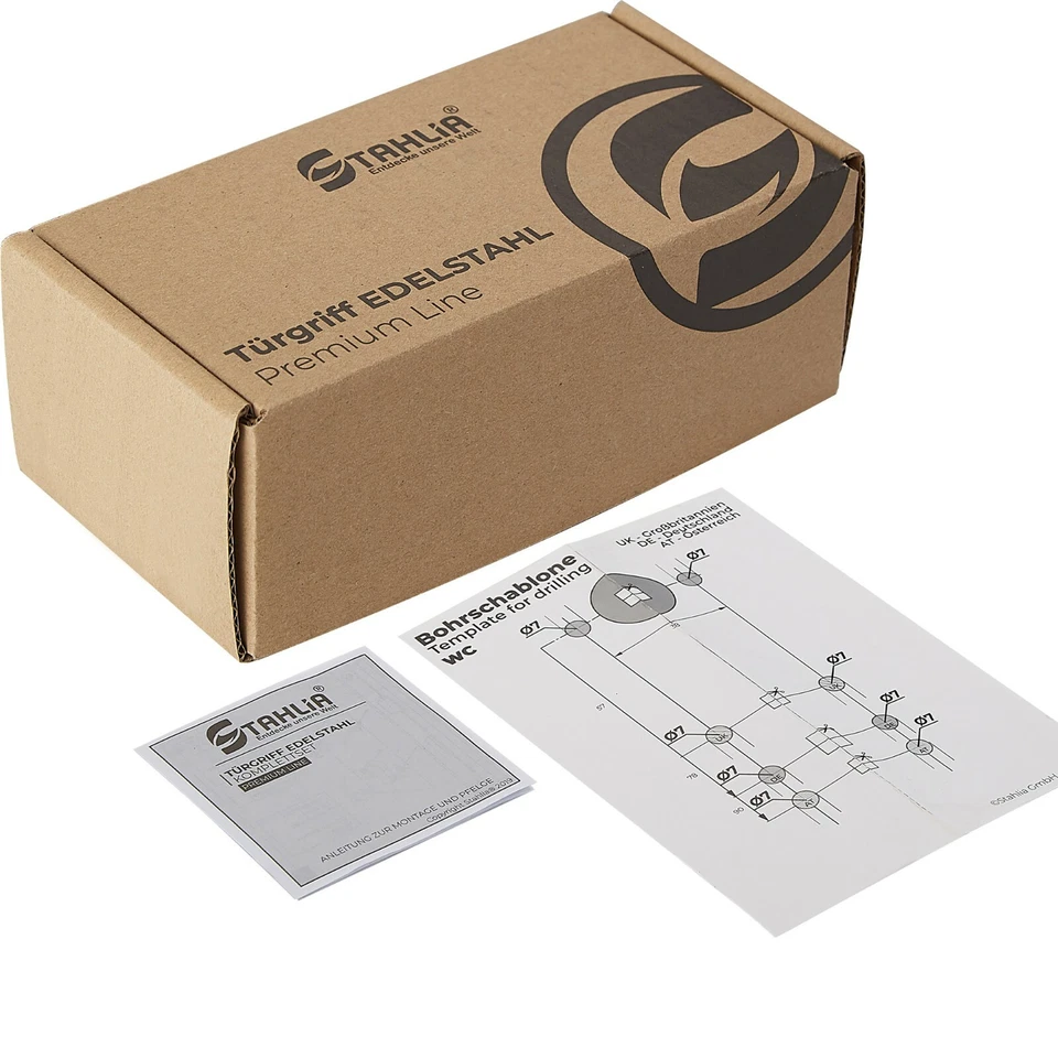 Türgriff Edelstahl Türgarnitur Türdrücker Türbeschlag Türklinke Innentür Bad WC - Bild 4 von 4