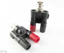 10pcs BNC Female Jack to Dual Twin Banana Female Jack 4mm Binding Post Adapter