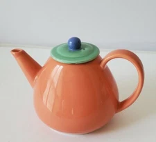 Lindt Stymeist Colorways Creamer Mini-Teapot - Salmon Turquoise Lid