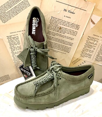 Clarks Wallabee Gtx Green Clarks Originals Wallabee GTX Shoes