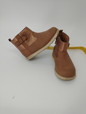 Munchkin by Stride Rite Girls Size 8 color Brown Avalon Side-Zip Boots  