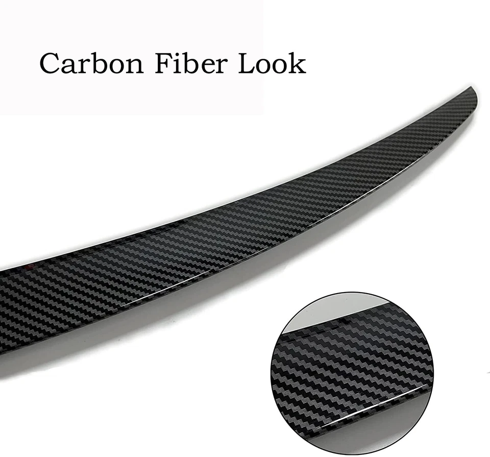 Carbon Fiber Adjustable Rear Trunk Spoiler Lip Roof Tail Wing For Mercedes-Benz Foto 4 de 4