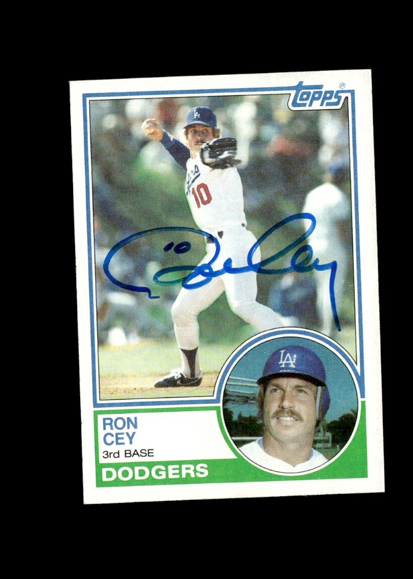 Ron Cey 1983 Topps Dodgers authentic autographed card